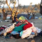 vêtements, Lesvos, Grèce, réfugiés, Syrie, Moria