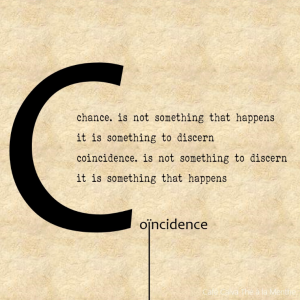 chance. Coïncidence