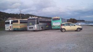 HCR buses in Lesvos, Greece