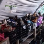 chaussures, Moria, Réfugiés, Lesvos, Grèce, Syrie
