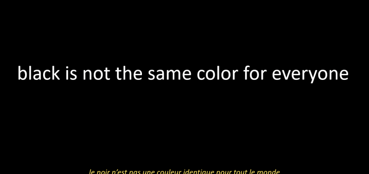 black is not the same color