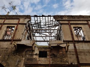 a destroyed building